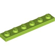 Lego destička 1x6, limetková (4122442, 4164029, 4529160, 4534665)